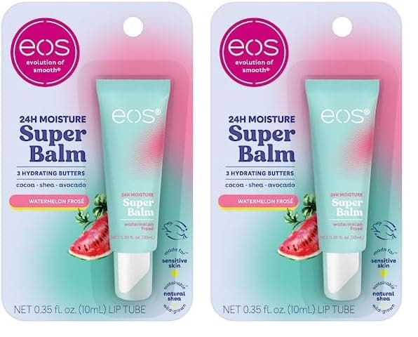 eos 24H Moisture Super Balm Watermelon Fros Lip Mask Day or Night Lip Treatment Made for Sensitive Skin 035 fl oz Pack of 2