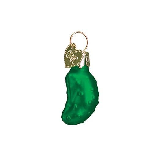 Old World Christmas Miniature Gurken Glass Blown Ornament for Christmas Tree Handcrafted Holiday Decoration Mini Collection