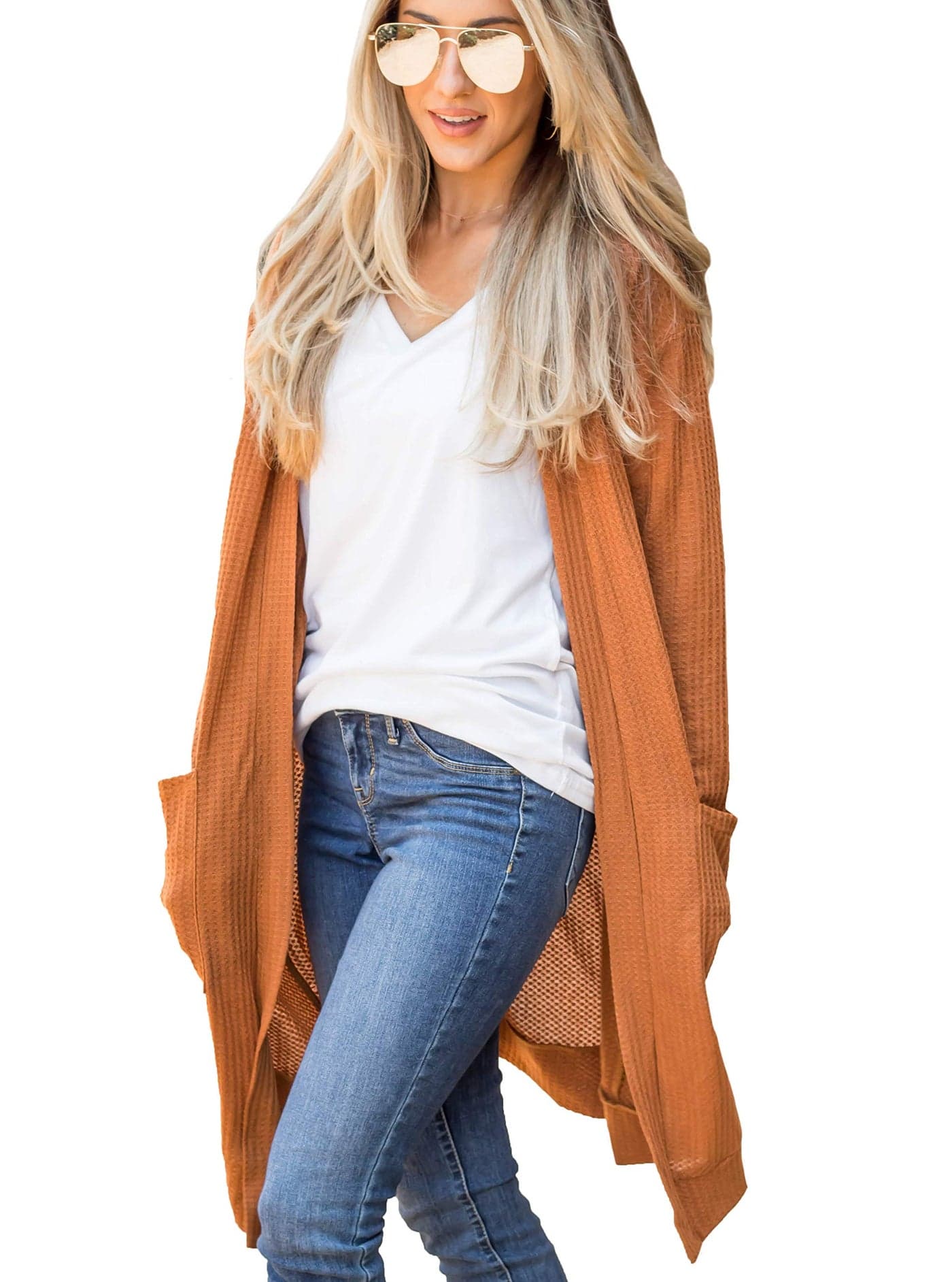 Women's Scarlett Cardigan (Medium, Burnt Orange)