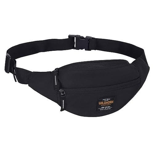 WILDHORN Waist Bags for Men Women I Ultra Strong Stitching Sturdy Zippers Waterproof Pocket Large Fanny Pack for Hiking Travel Camping Running