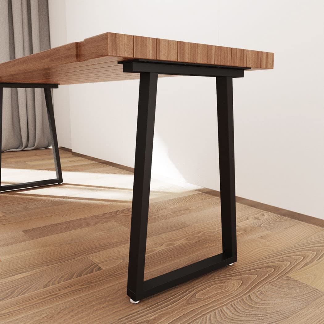 HIRVALL Metal Legs for Furniture Trapezoid 28 Tall Coffee Table Legs Industrial Iron Dining Desk Leg Modern Hairpin Bench Legs Set of 2Black