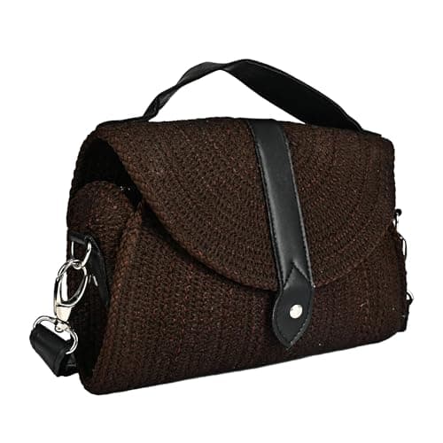 ENSAC Women’s Premium Juterope Full Sling Clutch Shoulder Bag | Elegant Ladies Handbag & Purse | Stylish Everyday & Party Use | Luxury Gift for Women & Girls