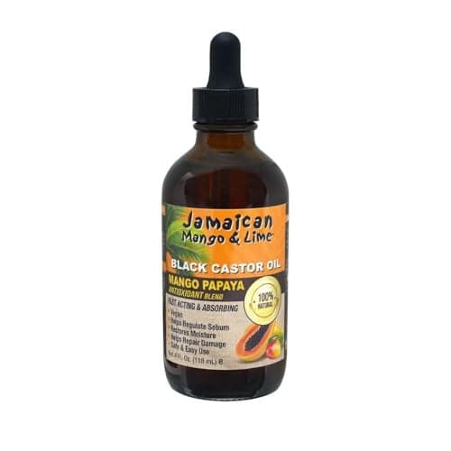 Jamaican Mango & Lime Black Castor Oil – Hair & Scalp Oil for Locs, Braids, Twists & Natural Hair – Strengthens, Moisturizes & Promotes Hair Growth (4oz (Pack of 1), Mango Papaya)
