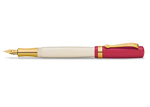 Kaweco STUDENT 30s Blues Fountain Pen I Premium for Ink Cartridges with Steel Nib in Red Cream I Nostalgic Luxury 16 cm I Nib Width EF Extra Fine