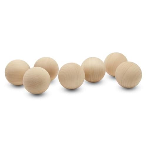 3 inch Wooden Round Ball, Bag of 5 Unfinished Natural Round Hardwood Balls, Smooth Birch Balls, for Crafts and DIY Projects (3 inch Diameter) by Woodpeckers