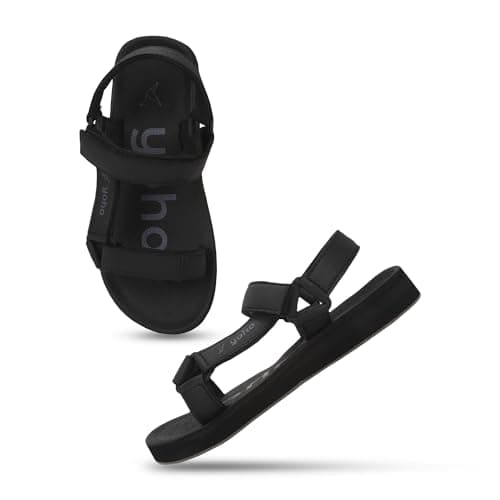 YOHO EVA Sandals for Men | EVA sole | Comfortable cushioned sole with TPR base | Lightweight | Soft skin friendly straps | Adjustable straps | Velcro closure | Vibrant colour options