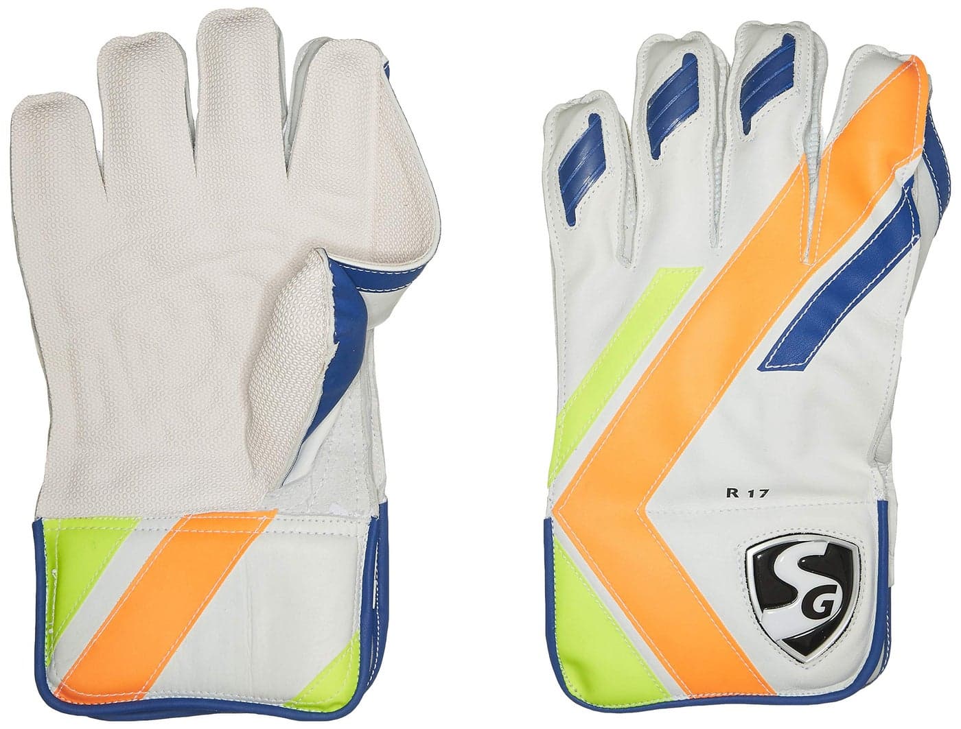 SG W.K. Gloves SG R 17 Leather Wicket Keeping Gloves, Adult (Multi-Color)