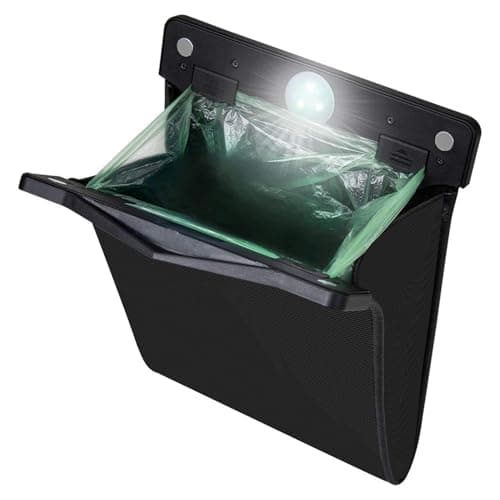 Allextreme Car Trash Bag Portable Anti Spill Interior Hanging Garbage Bin Holder Seat Organizer (Black)