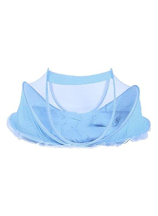 Breathable Portable Mosquito Net Cover for Babies with Zipper Closure White Polka Dot Print Suitable for Ages Zero to Three Years