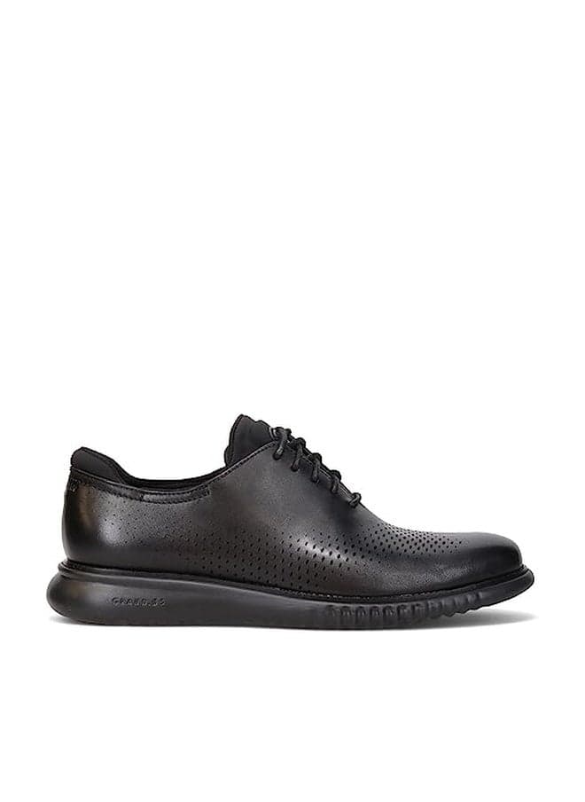 Cole Haan Men's 2.Zerogrand Laser Wingtip Oxford, Black Leather/Black, 12
