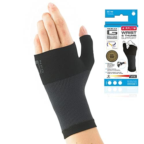 Neo-G Wrist and Thumb Support for Arthritis, Joint Pain, Tendonitis, Sprain - Wrist Brace Wrist Compression Hand Support - L - Black