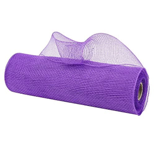 MEEDEE Purple Deco Mesh Halloween Deco Mesh 10 Inch Rolls Purple Ribbon for Christmas Tree Garland Staircase Mailbox Centerpiece Making Wreaths Decorating and Crafts 30 Feet