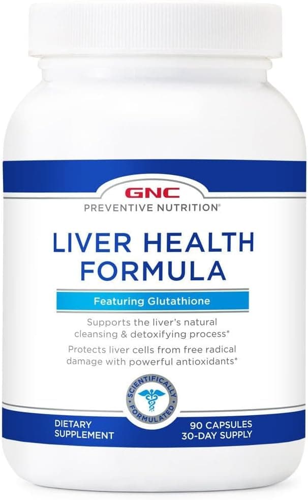 GNC Preventive Nutrition Liver Health Formula Features Glutathione 90 Capsules