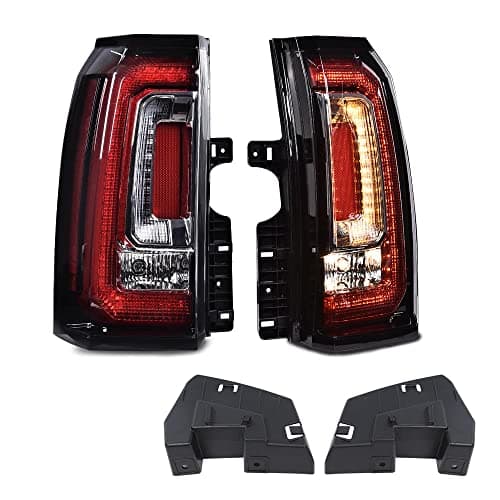 G-PLUS LED BAR Tail Lights Fit GMC Yukon/Yukon XL 2019-2020/Fit GMC Yukon/Yukon XL (Denali, SLE, SLT) 2015-2018 Driver & Passenger Rear Lamps Brakelights Luces Traseras, Faros TraserosAssembly