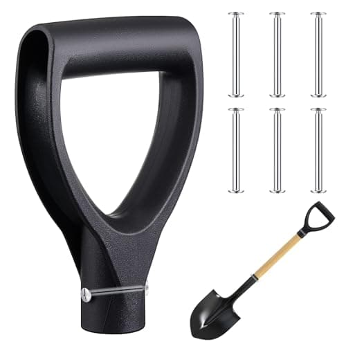 Yaocom Shovel Handle Replacement D Grip Shovel Handle with 6 Post Screw 1-1/4" /32mm Inner Diameter Spade PVC D Grip for Garden Digging Raking Tools