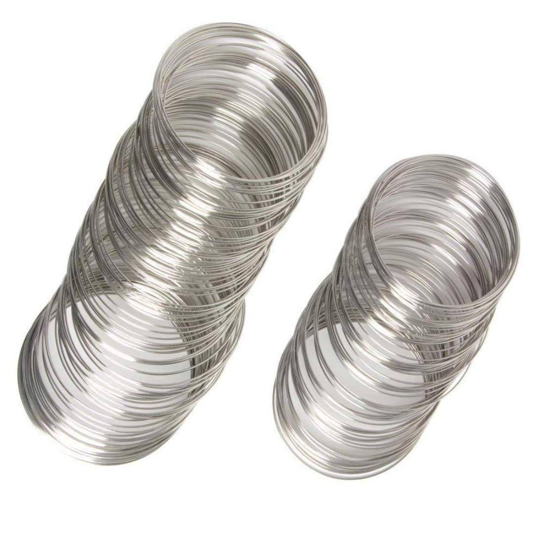 DIY Crafts Design No 5 Pack Of 400 Pcs Jewelry Wire Silvertone Memory Beading Wire Bracelet Rigid Steel for Wire Wrap Pack o Design No 5 Pack Of 400 Pcs