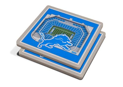 YouTheFan NFL Detroit Lions 3D StadiumView Coasters Ford Field