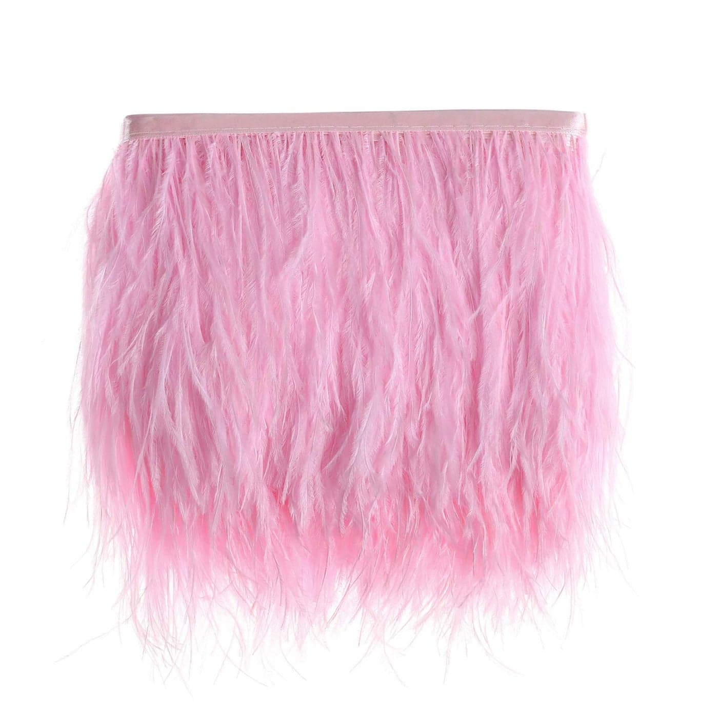 Natural Ostrich Feather Fringe Trim Feathers Sewing Crafts Decor for Dress Costume 46 inches 2 Yards ErikordPink
