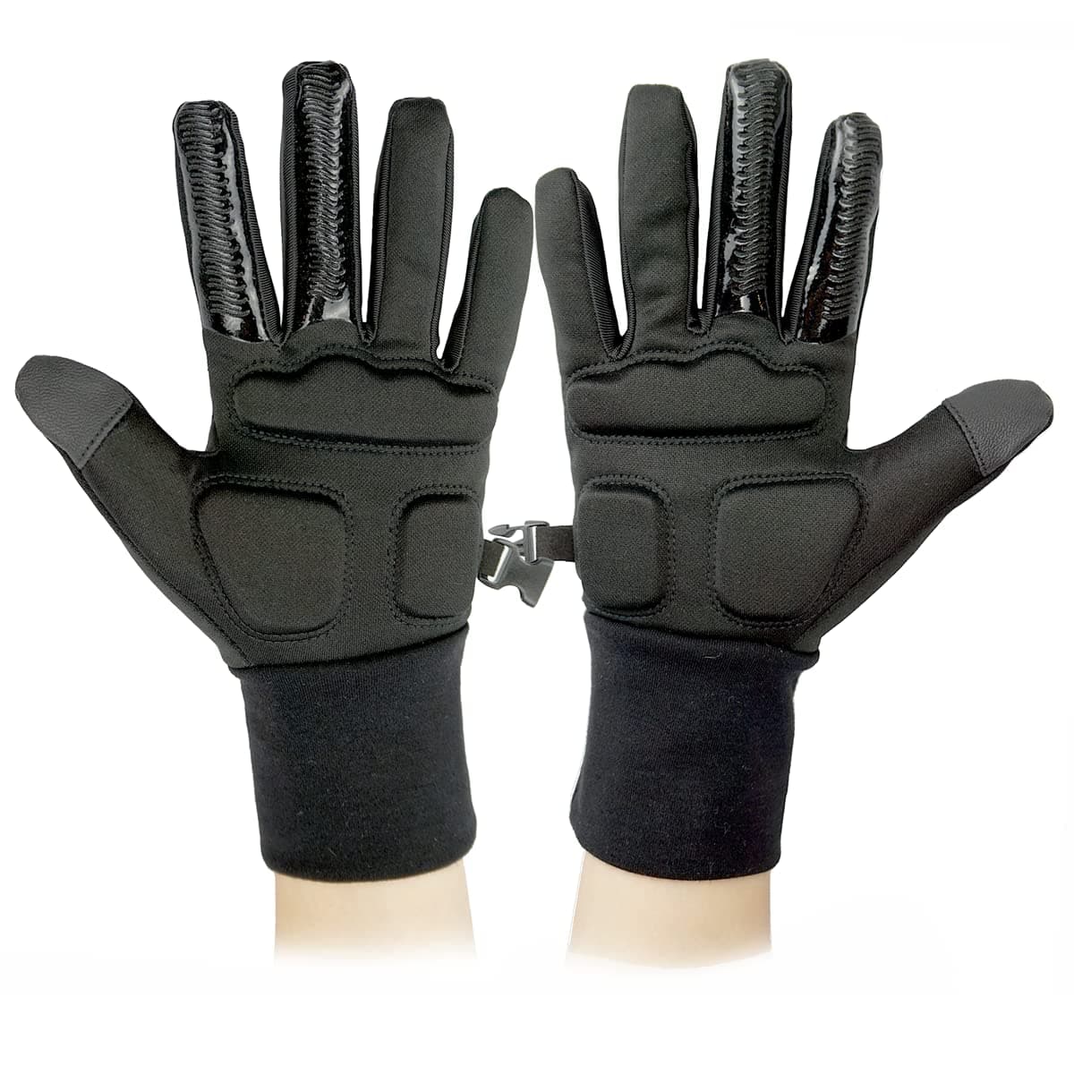 Skating Spirit Gel Padded Palm Protection Gloves for Kids and Adults, Water Resistant Warm Touchscreen Non Slip