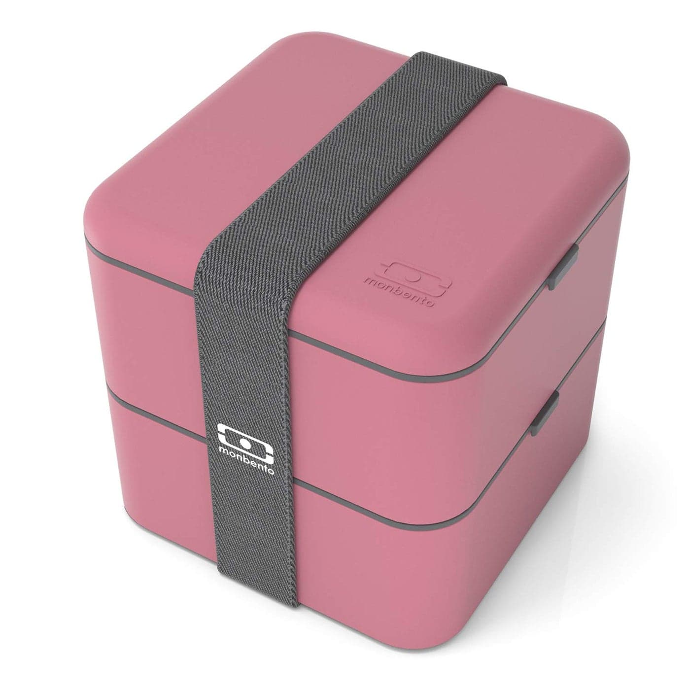 monbento Large Bento Box MB Square Blush with Compartments Leakproof Lunch Box for Work or Meal Prep BPA Free Food Grade Safe Pink