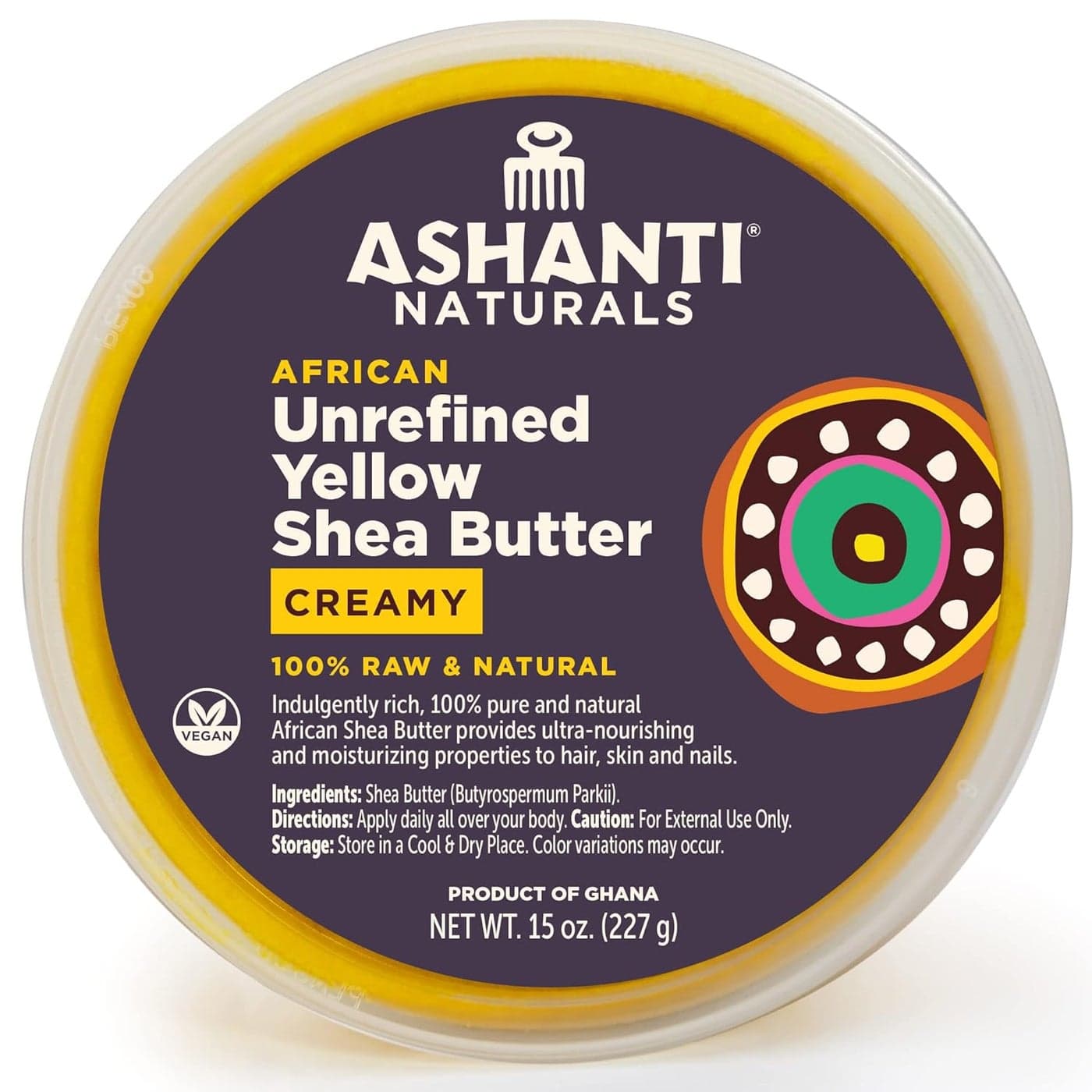 Yellow Raw Shea Butter Unrefined African Shea Butter Creamy Moisturizer for Easy Application 15 oz