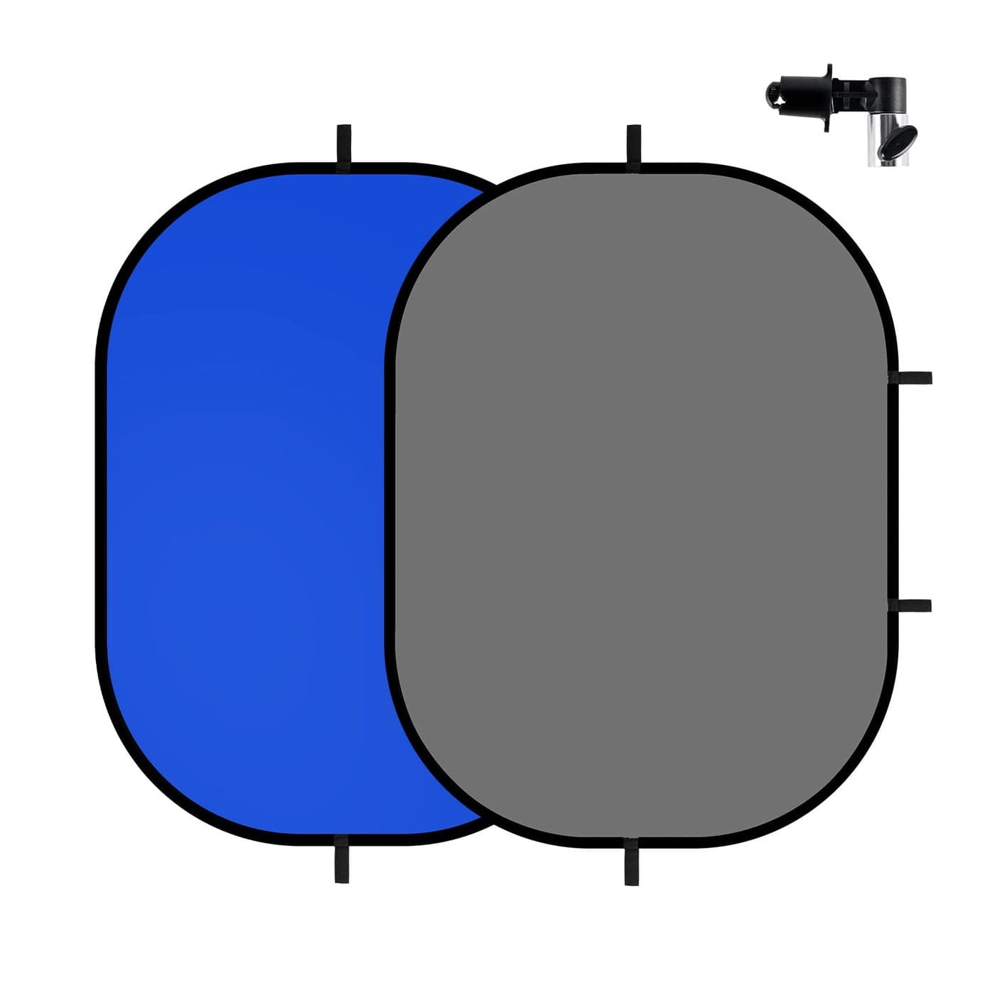 Selens 5x66ft Blue Grey Backdrop for Photography 2in1 Pop Up Collapsible Photo Background with Clip and Carry Case for YouTube Videos Studio Props