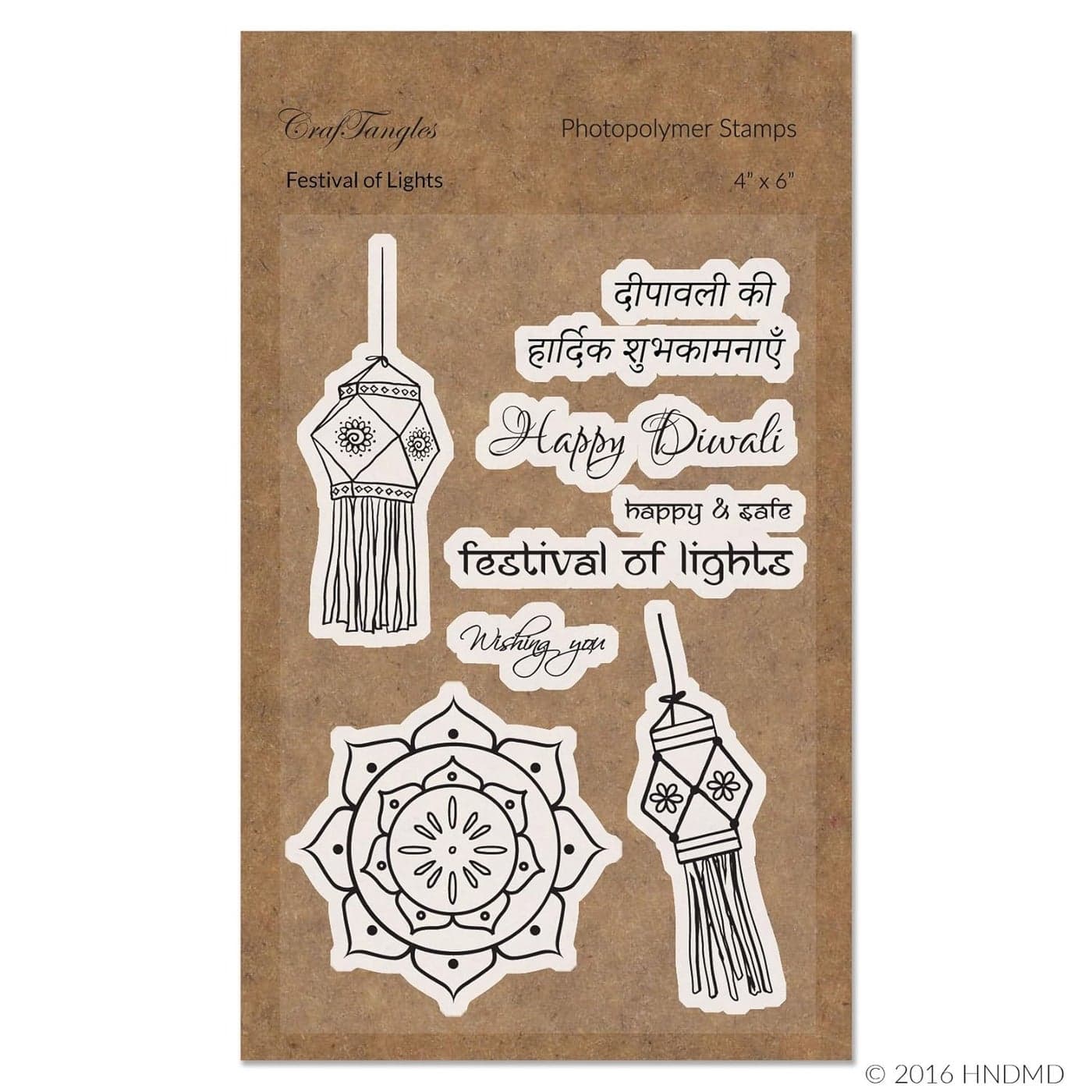 CrafTangles Photopolymer Stamps Festival of Lights