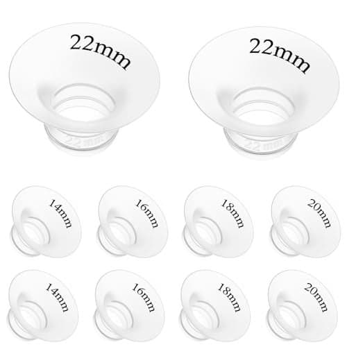 10Pcs Flange Insert 1416182022mm2 Compatible with Momcozy M5M9M6V2 ProV2 proS12 ProS9 ProSpectraMedelaeufyElvieLansinohParuu P10 Breast Pumpand Most 24mm Shields