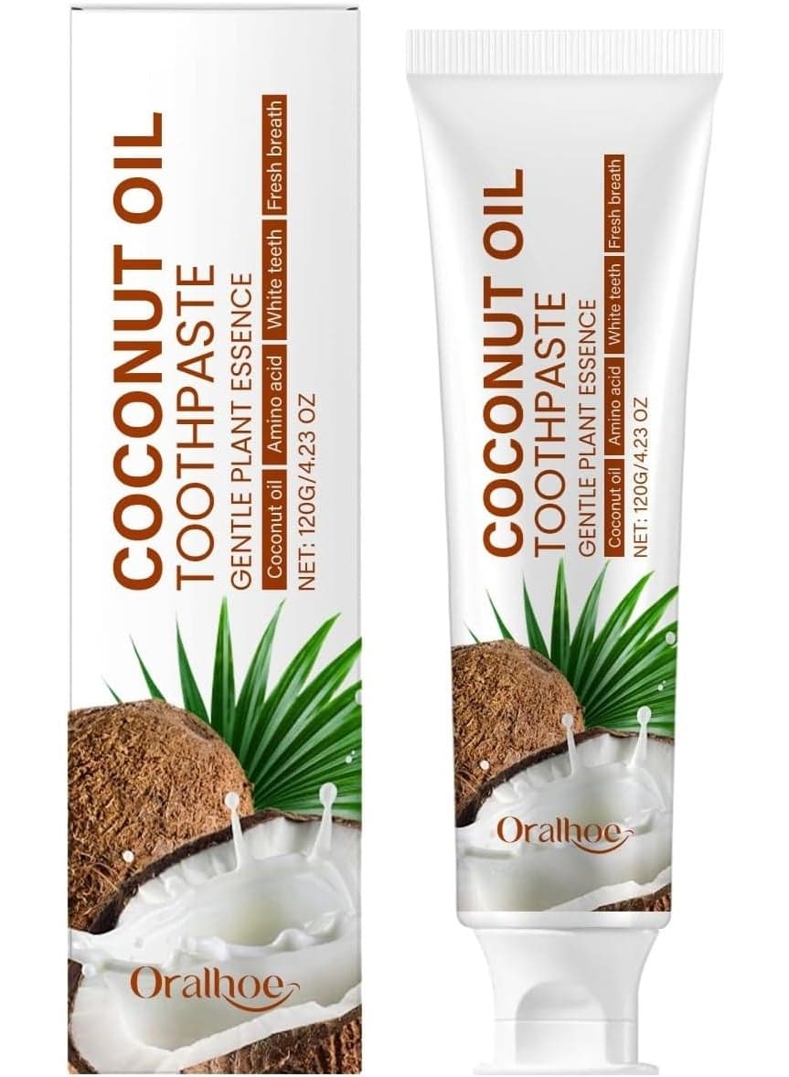 Coconut Oil Toothpaste Natural Whitening & Fresh Breath Care
Enjoy natural whitening with coconut oil toothpaste that helps reduce discoloration, strengthen teeth, protect gums, and maintain fresh breath with consistent daily brushing.