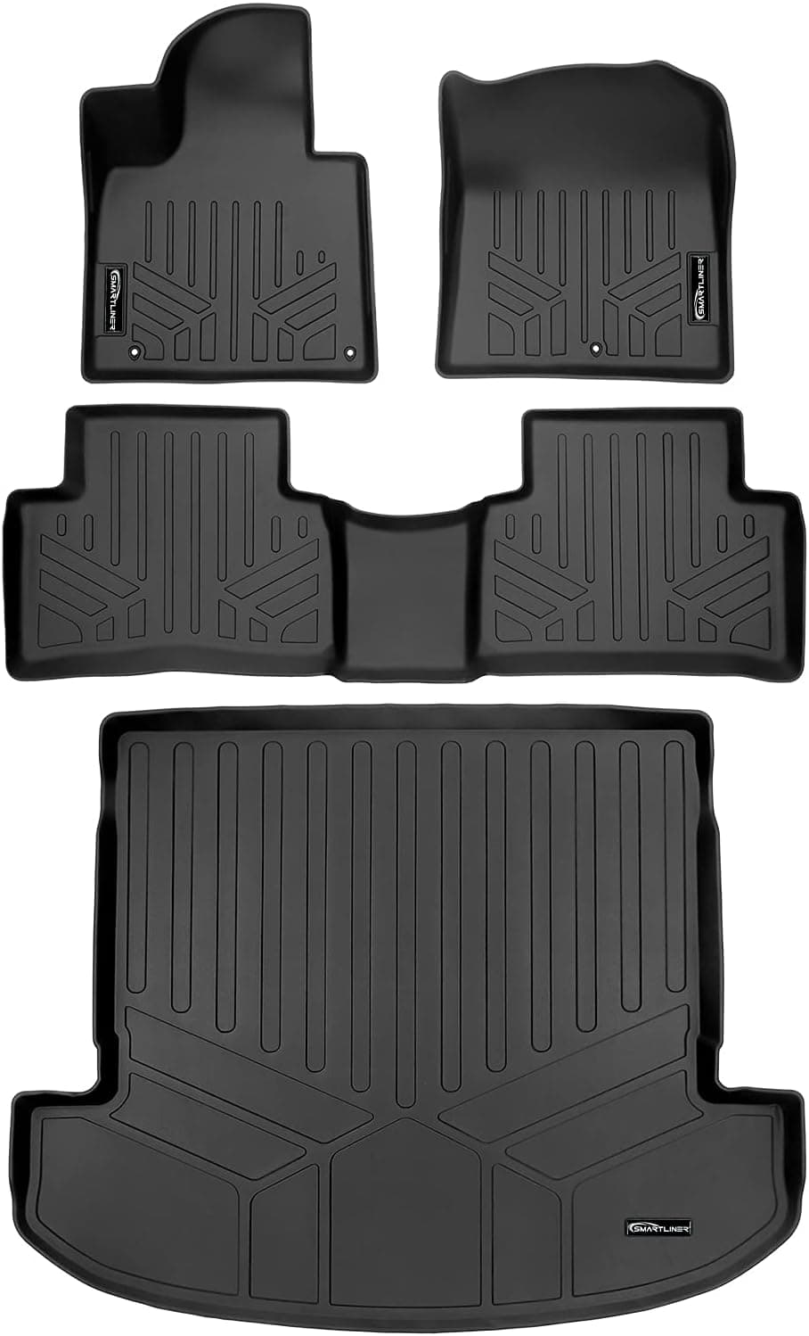 SMARTLINER Custom Fit 2 Row Floor Mats & Cargo Liner for 2021 Kia Sorento