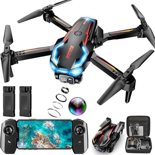 Drone with Camera for Adults 2K HD FPV Drones with Upgrade Altitude Hold OneKey Take OffLanding Speed Adjustment Headless Mode 2 Batteries Toys Gifts for Teen Boys Girls Beginner