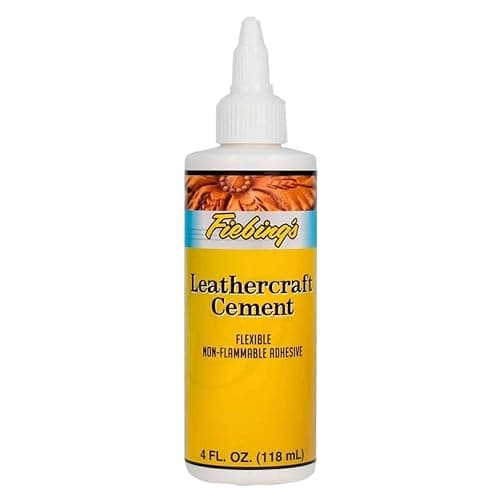 Fiebings Leathercraft Cement 4 oz Leather Glue Adhesive Quick Drying High Strength Flexible Permanent Bonding Leather Repair for Jackets Shoes Furniture Purse NonToxic NonFlammable