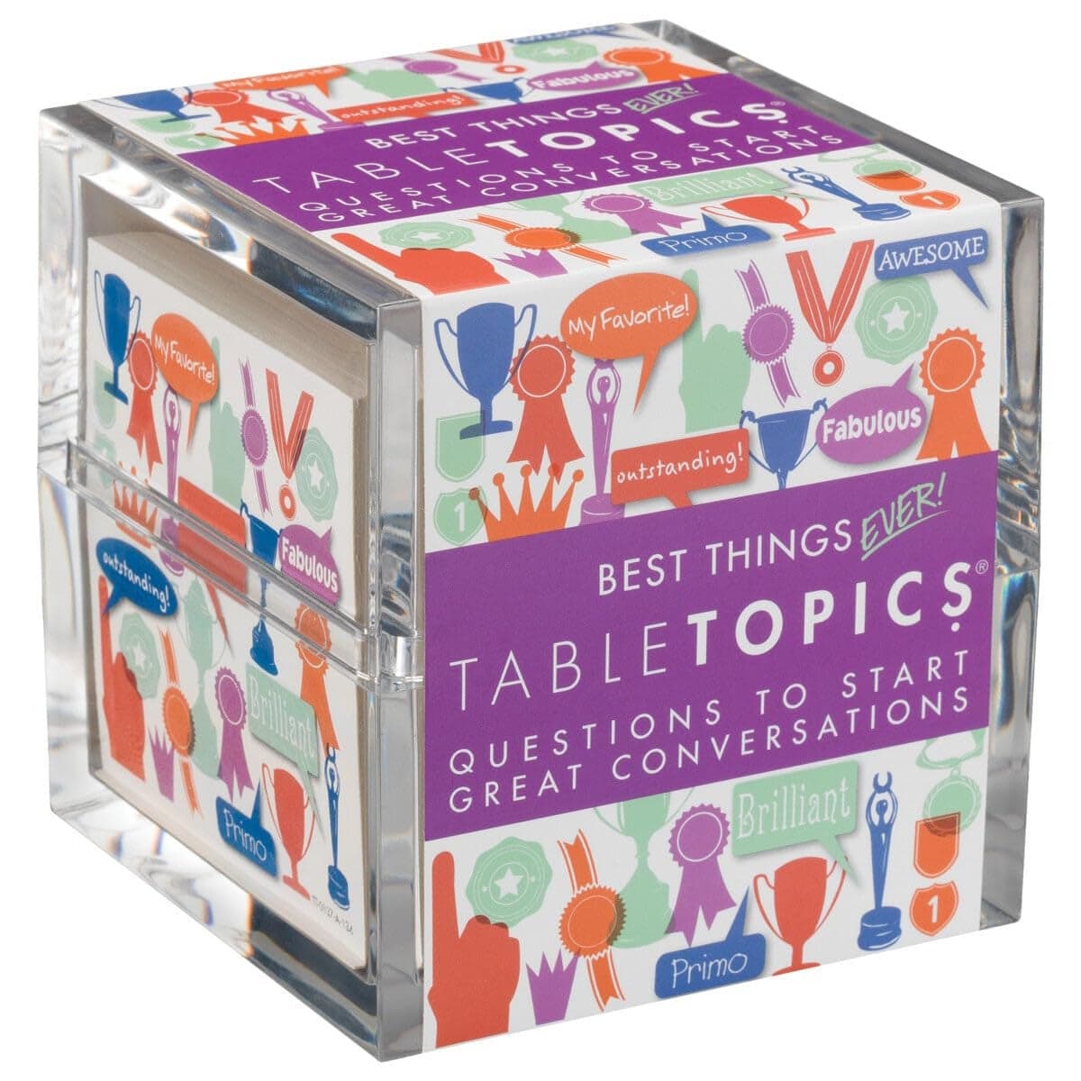 TableTopics Best Things Ever - 135 Fun Conversation Cards, Use as Ice Breakers, Get to Know More About People Close to You, Share Your Favorites