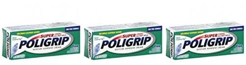 Super Denture Adhesive Cream 075 Oz Travel Size Pack of 3