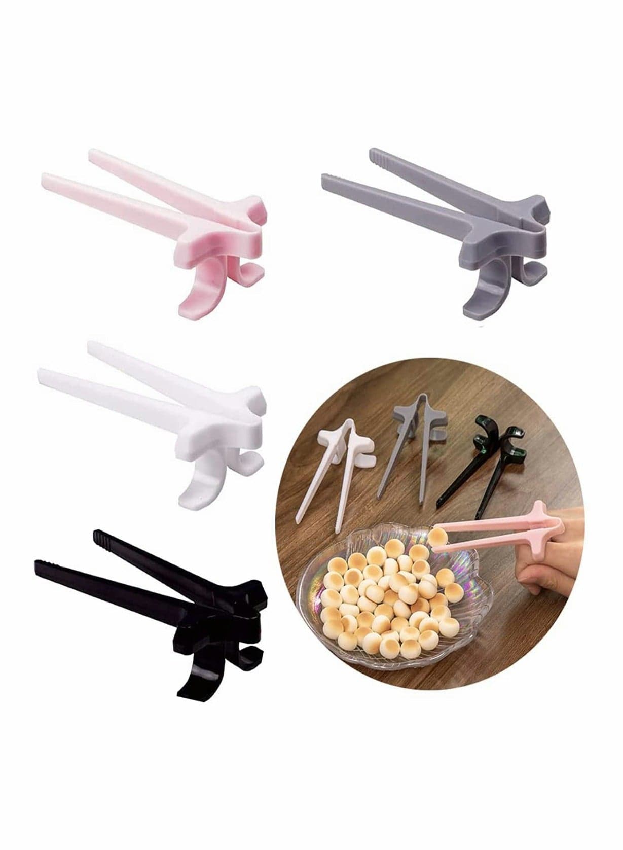Portable Snack Clamp Clips for Gamers, Lazy Finger Chopsticks, Convenient Eating Utensils