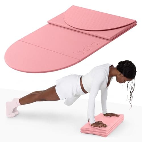 Bala Compact Workout Mat for Gym, Heather - 12MM Thick Slip-Resistant & Sweat Absorbing Yoga Mat for Pilates, Core Training & Exercise - Home Fitness Essentials for Women & Men - Travel-Friendly