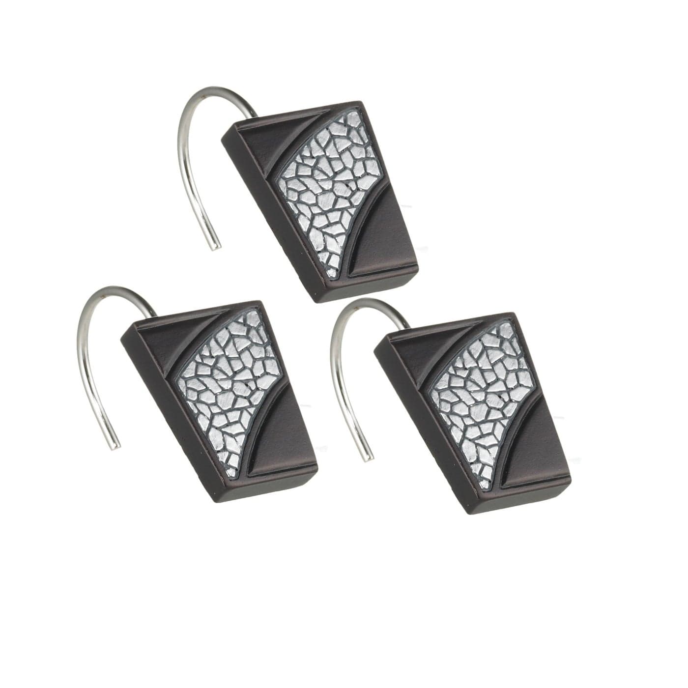 Popular Bath Sinatra Modern Bath Shower Hooks pack of 12 Modern Classic Contemporary Decorative Beautiful Designs Bathroom Decor for Home Luxury Bath Orb