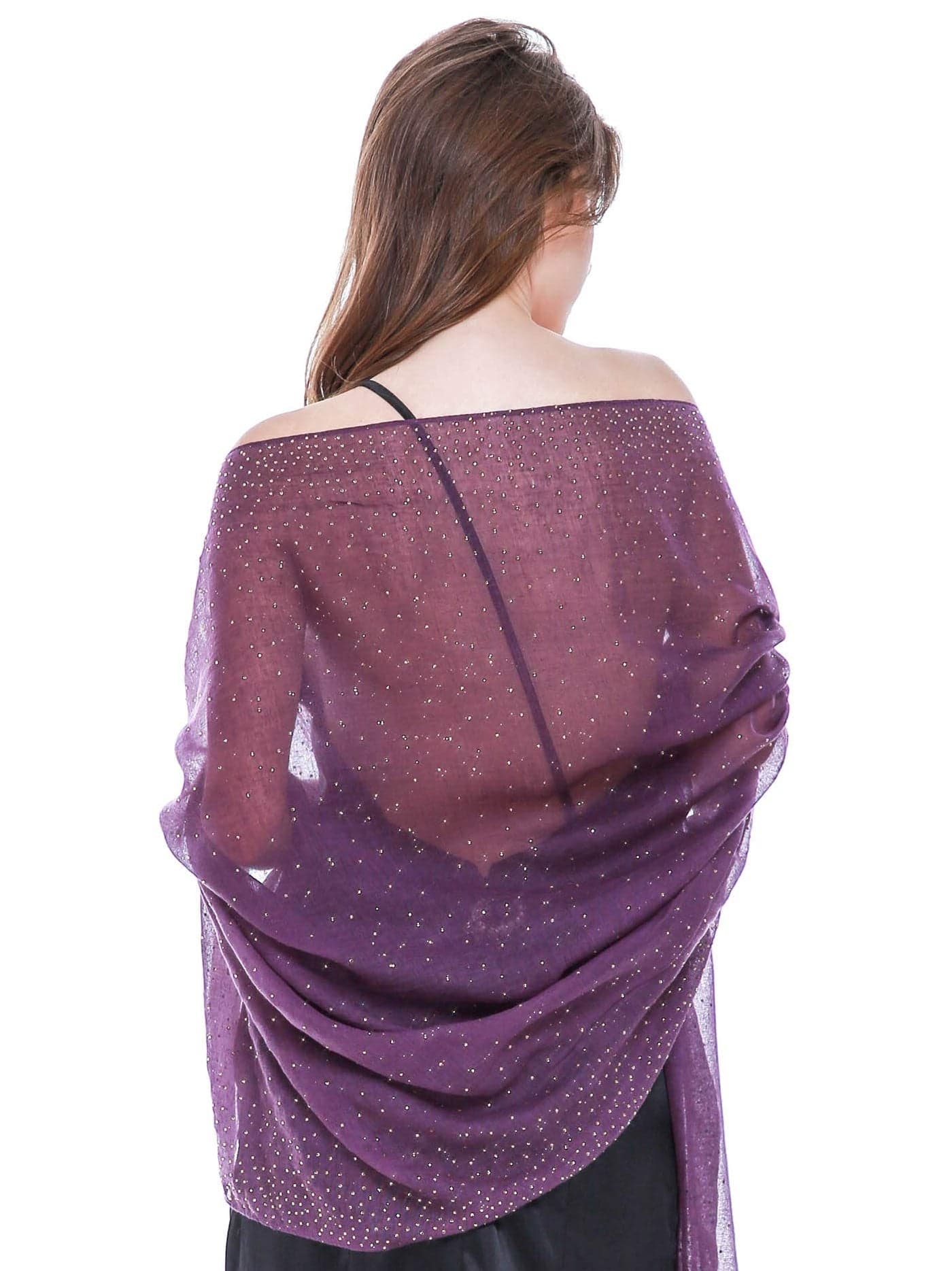 BANETTETA Purple Shawl Scarf Pashmina, Purple Scarf For Women Dress Shawl For Women Formal