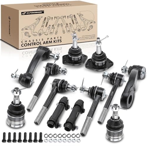 A-Premium Set of 12, Front Upper Lower Ball Joint, Inner Outer Tie Rod End, Idler Arm, Pitman Arm, Compatible with Chevrolet & GMC - 1983-1995 - G10 G20 G1500 G2500