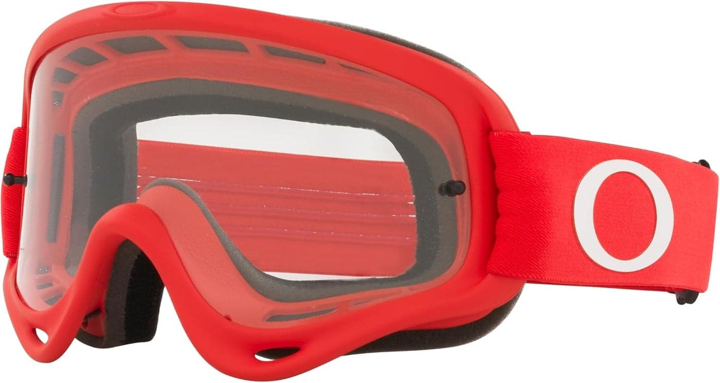 Oakley O-Frame MX Moto Red Goggles with Clear Lens