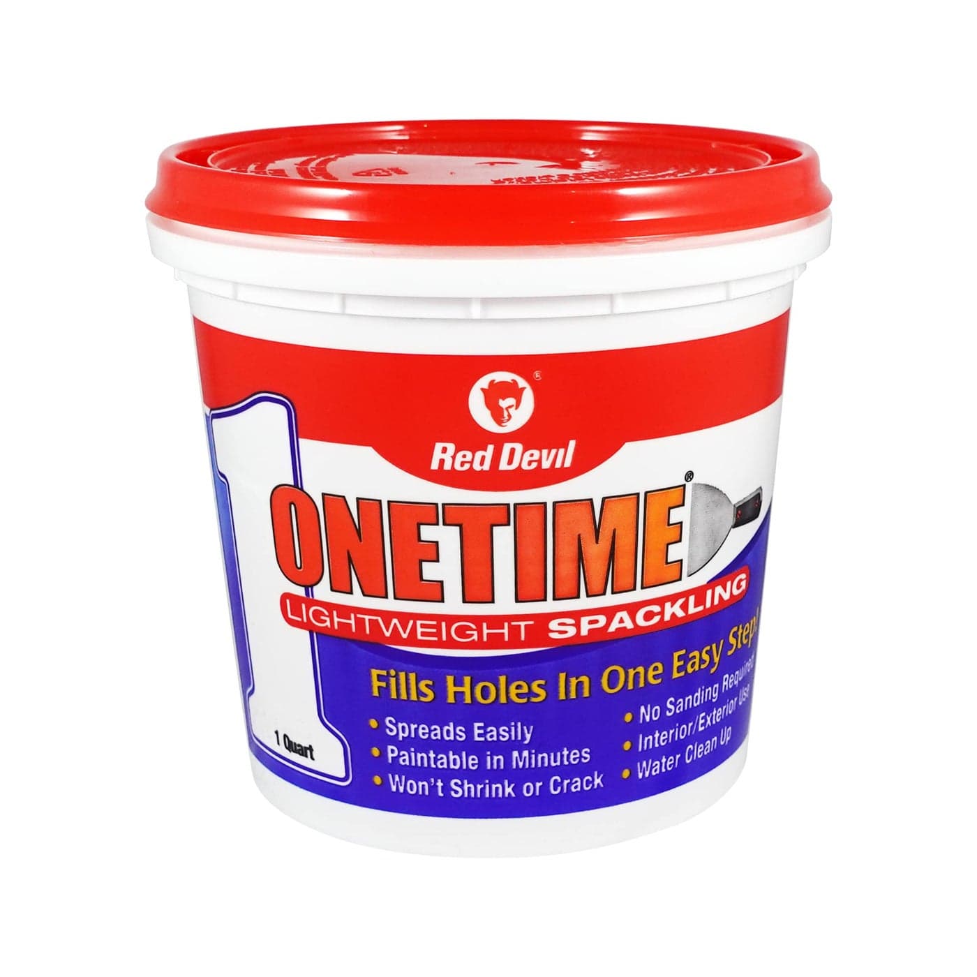 Red Devil 0544 ONETIME Lightweight Spackling, 1 Quart, Made in USA