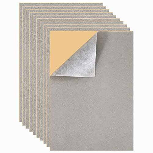 Mesheshe 10PCS Self Adhesive Felt DIY Self Adhesive Fabric for Art Crafts Peel and Stick Felt for DrawerJewelry Box Felt Liner A4 Size 83 x 118 Grey
