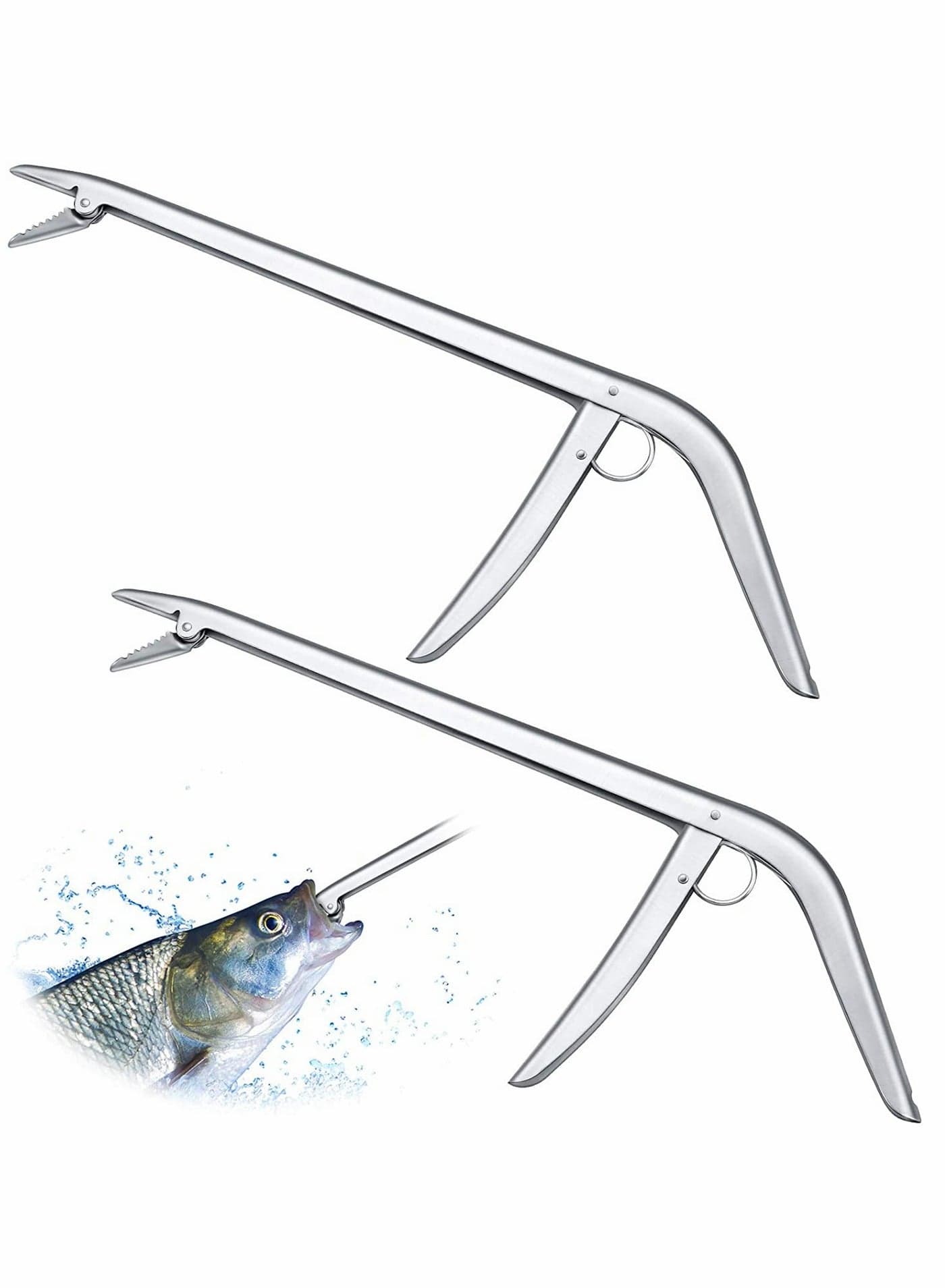 2 Pieces Stainless Steel Fish Hook Remover Fishing Extractor Freshwater and Saltwater Hooker Tool, Multifunctional Hook Remover Fishing Supplies, for Fishing, 11-1/2 inch