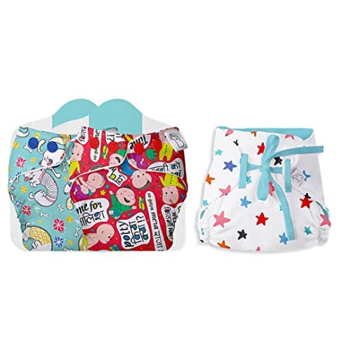 SuperBottoms Combo pack of 2 Freesize Cloth Diaper UNO + 1 Dry Feel Langot