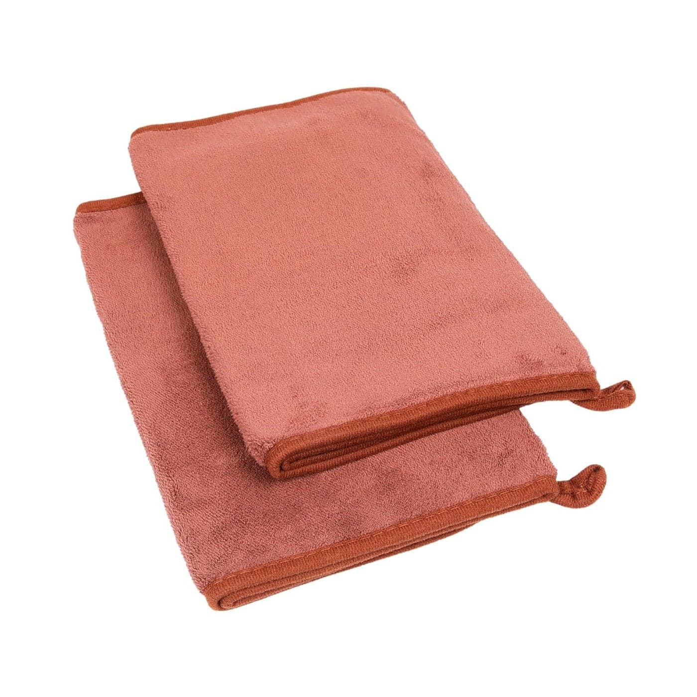 Cutting Edge Essentials 500 GSM Soft Microfiber Cleaning ClothSuper Absorbent Washable Reusable Cleaning Towels for Home Kitchen SurfacesWindowCarBike Pack of 2 Brown 75 X 355 Cm