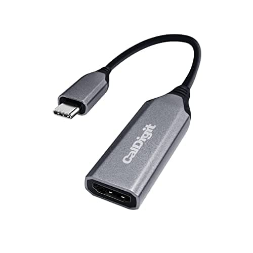 CalDigit USB-C to HDMI 2.1 8K Adapter Dongle - High Refresh Display, HDR, 10 bit, Compatible with Thunderbolt 3, 4, 5 / USB 3.1, USB4 for, 2016+ Apple MacBook Pro & Air (USB-C to HDMI 2.1 (8K))