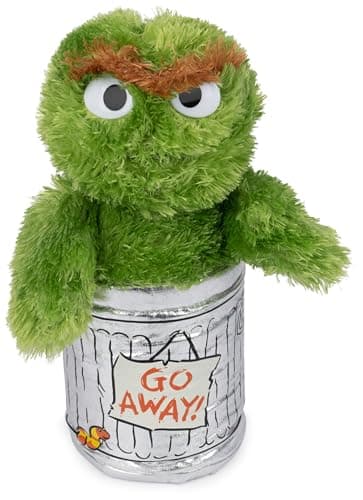 GUND Sesame Street Official Oscar the Grouch Muppet Plush Premium Plush Toy for Ages 1 Up GreenSilver 10