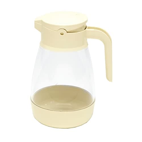 Service Ideas SY916AL Syrup Dispenser, 16 oz, Almond/Clear