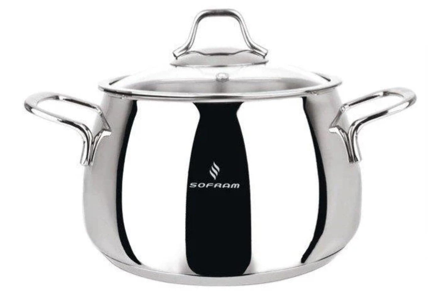 Venus Stainless Steel Deep Stock Pot with Glass Lid Soup Pot Deep Casserole Cooking Pot Suitable for Induction Stove Cookware 4qt 38 L