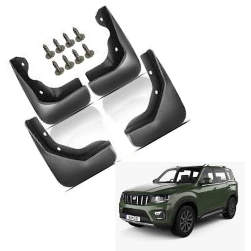 Autokaar OE Type/Box Type Car Mud Flap for Mahindra Scorpio N, Black